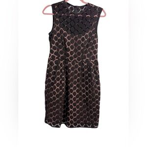 Nanette Lepore Black and Pink Lace Mini Dress Sz 4‎